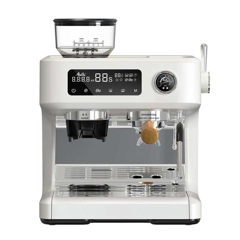 

Semi-automatic coffee machine, small household grinder Italian style