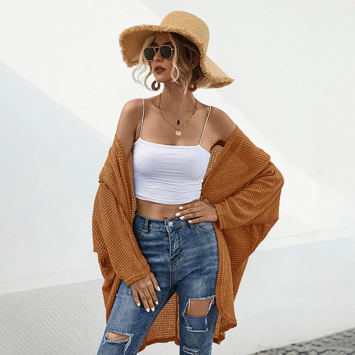 

Women's Casual Sle Long Collage Sved Coat Loose Fit Polyester Fiber Pure Color Autumn Season Faion Ladies Jaet