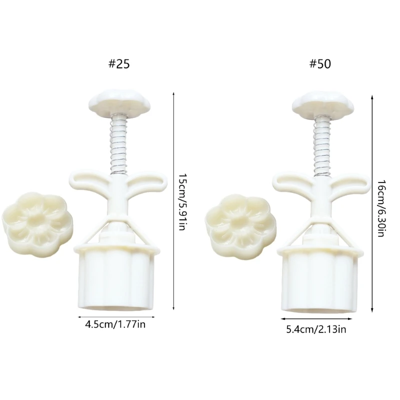 Bolos lunares forma flores delicadas moldam conjunto plástico branco para fazer guloseimas