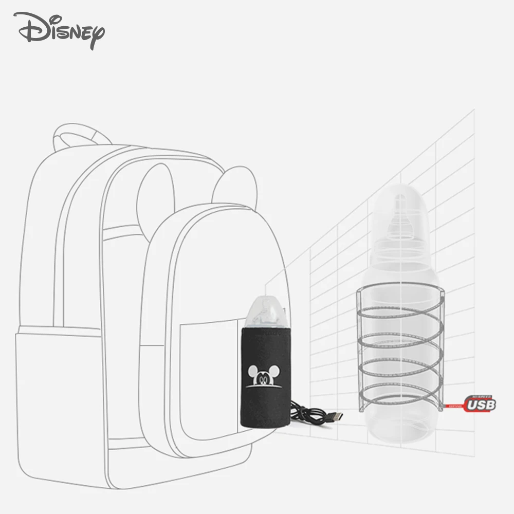 Sac à dos de luxe Disney pour couches et soins de bébé, sac à dos de grande capacité, imperméable, pour poussette, organisateur de voyage pour maman