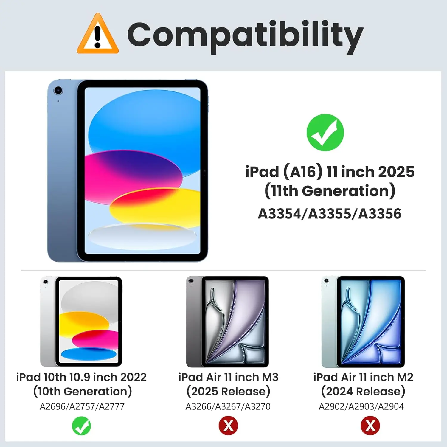حافظة لجهاز iPad (A16) الجيل الحادي عشر 11 بوصة 2025، iPad الجيل العاشر 10.9 بوصة 2022، غطاء حماية نحيف، كحلي