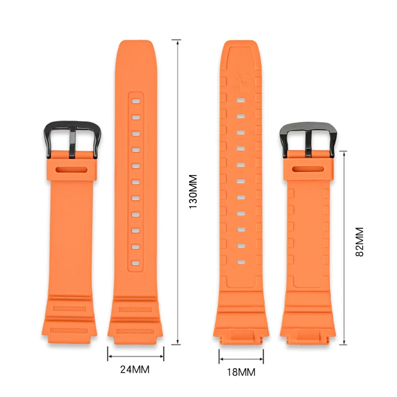 Resin Rubber Watchband Strap For Casio AQ-S810W AE-1200 SGW-400 W-800H F-108WH ; W-215 ; AEQ-110W 18mm Interface Wrist Band Belt