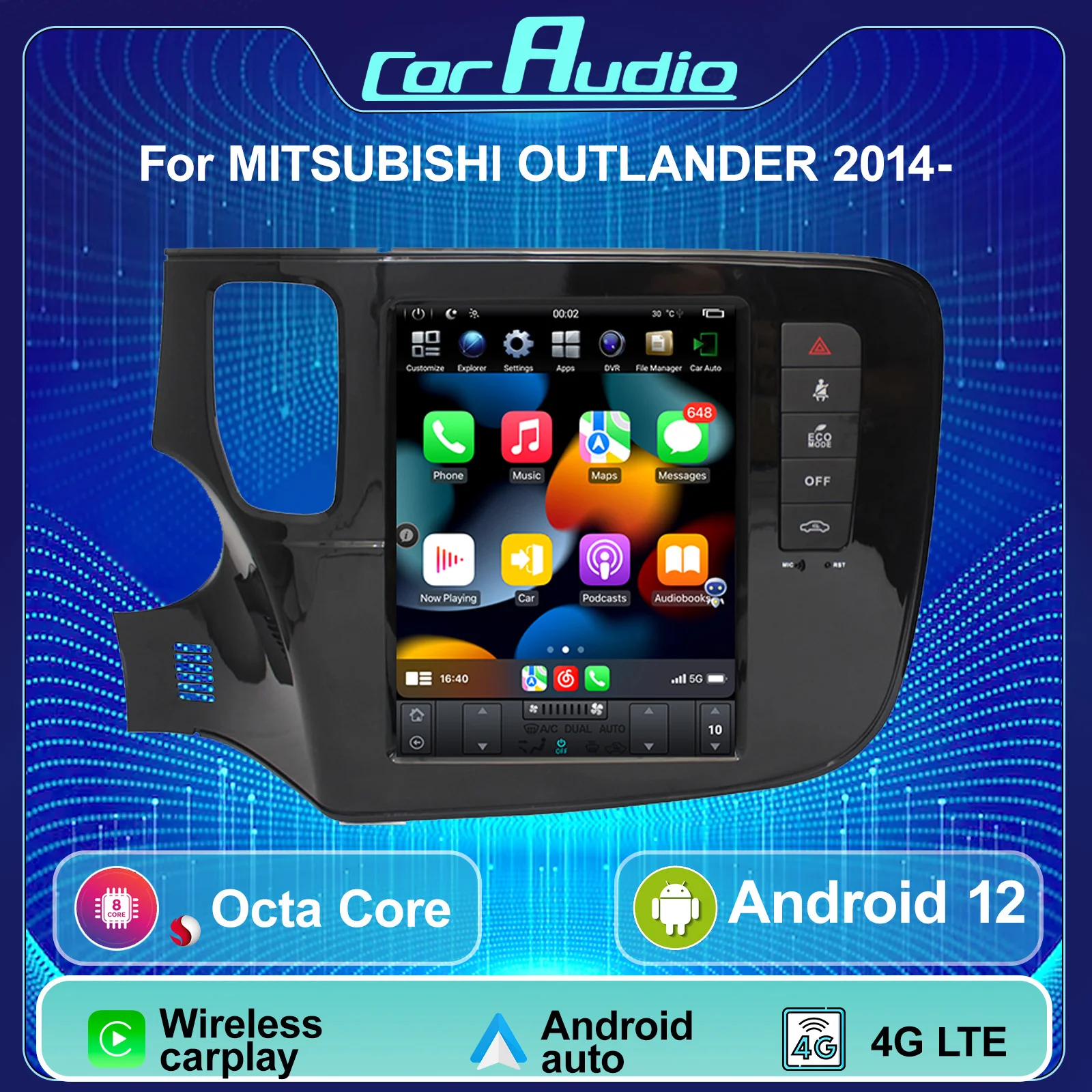 

10.4"Android 13 Car Radio For Mitsubishi Outlander 2014- GPS Navigation Support Digital Amplifier Headunit