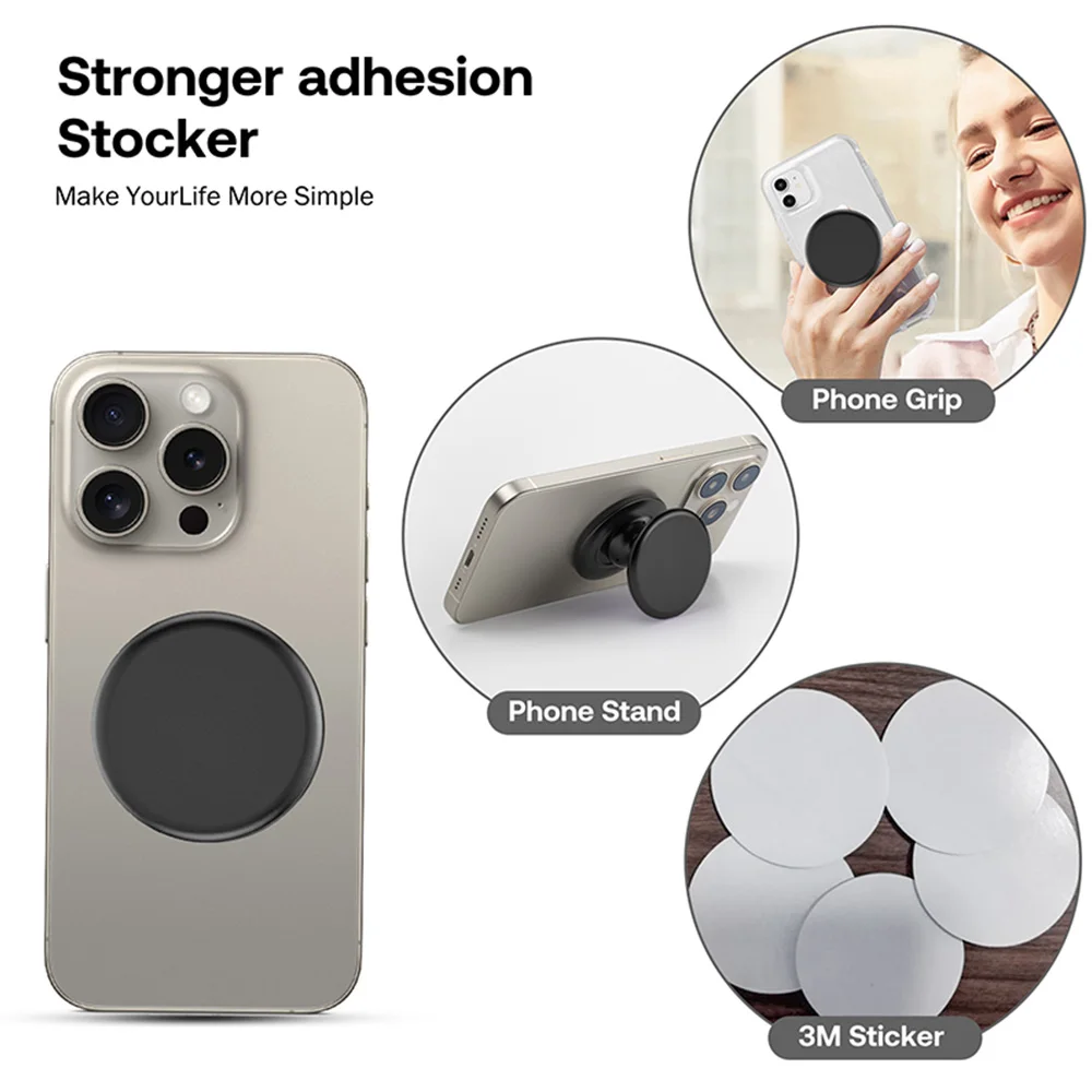 Grippopso selbstklebender Telefonsockelhalter, Fingergriffhalterung, unterstützt Telefon für iPhone 15 Pro Max 14 13, Samsung-Sockelständer