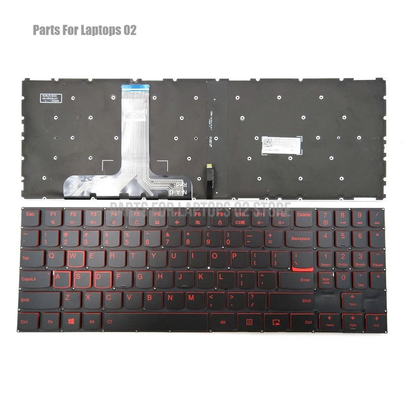 p+New For Lenovo Legion Y520 Y520-15IKB Y720 Y720-15IKB Red Backlit Keyboard US