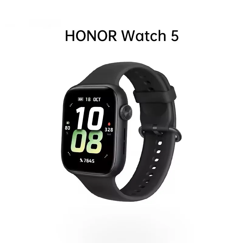 Honor Watch 5 Global Version Smartwatch Health Scan Precise GPS Long Battery Life AMOLED Display 60Hz 5ATM IP68 BT5.2