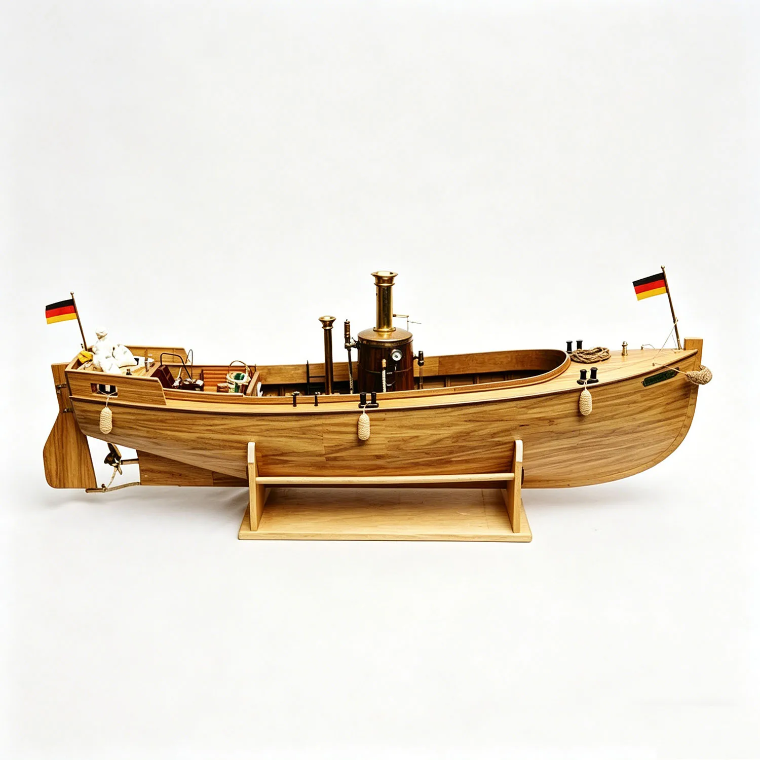 

Радиоуправляемый корабль 120 см, открытый паровой катер на пульте управления, из утолщенного дерева, модель-конструктор, игрушка-кораблик