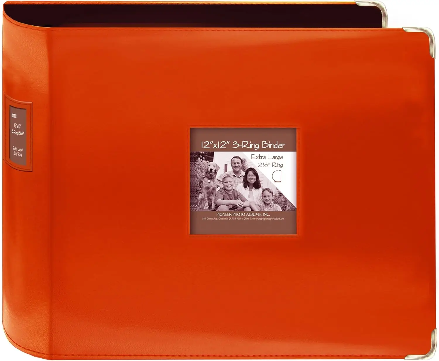 

Pioneer T-12JF/CO T-12JF/CO Sewn Leatherette 3-Ring Binder 12"X12"-Bright Orange
