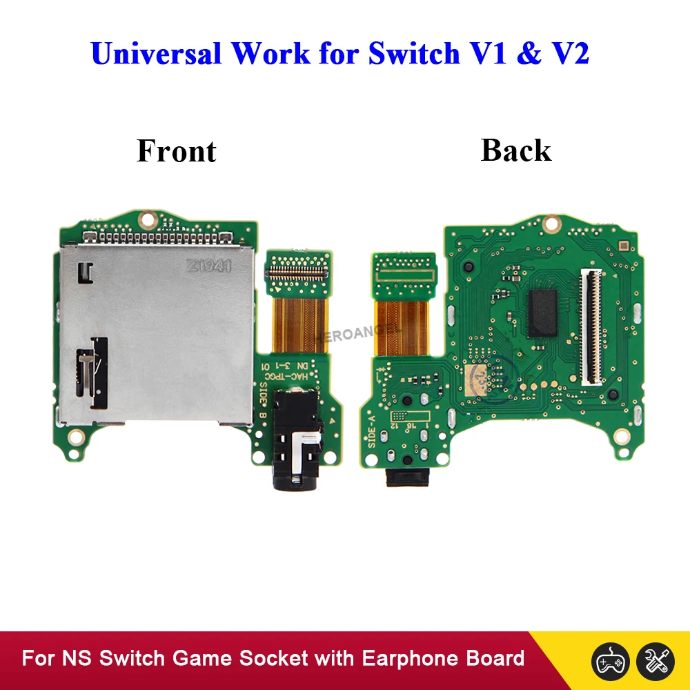 Universal for Nintend Switch V1 V2 Console Gamepad Game Host Card Slot Board Game Cartridge Socket Reader Earphone Headset Port