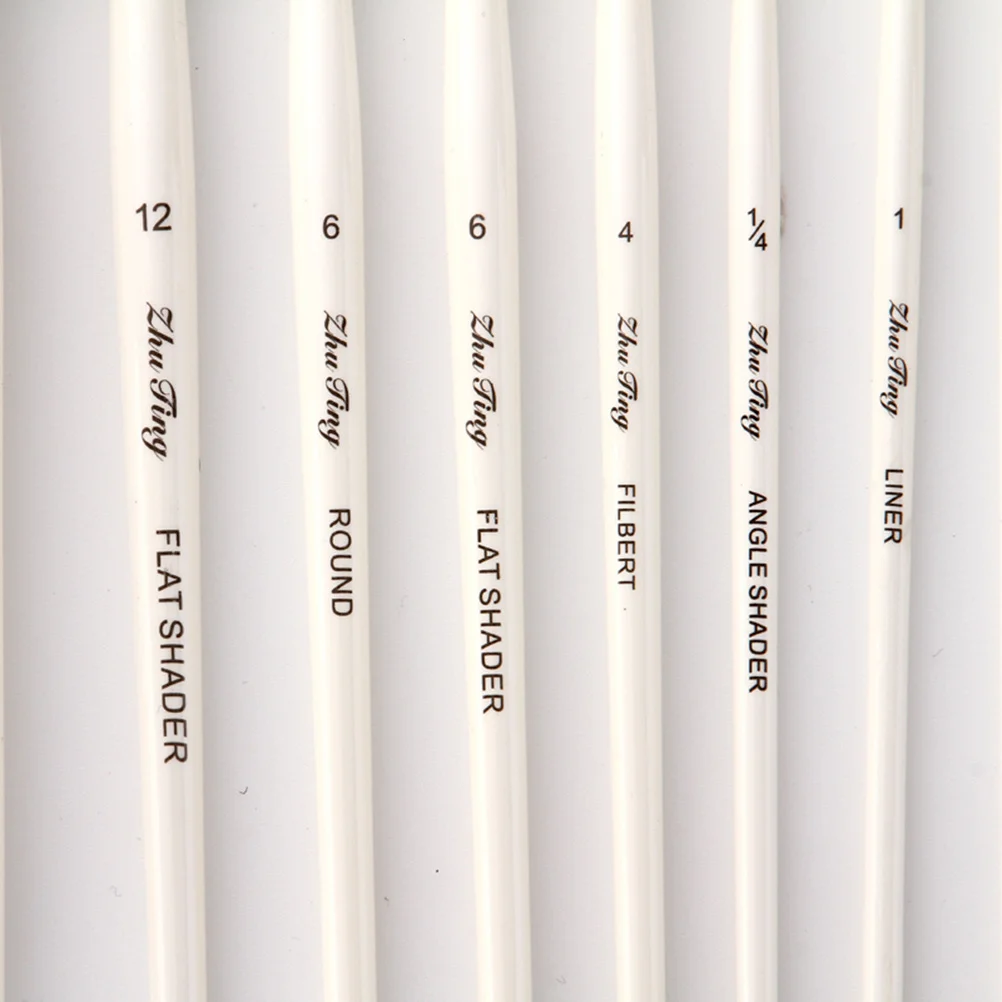 10Pcs Paint Brush Set Streamlined Pen Body Comfortable Hand Feeling Suitable for Beginners Hobbyists Artists Students Watercolor