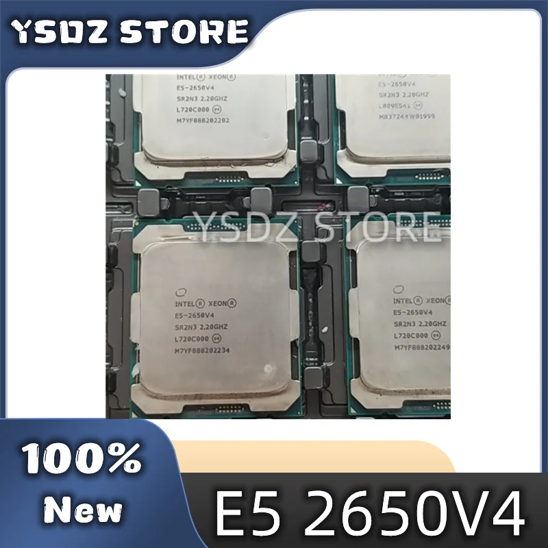 Used Test perfect Intel Xeon E5 2650 V4 2650V4 Processor SR2N3 2.2GHz 12-Core 24-Thread LGA 2011-3 CPU