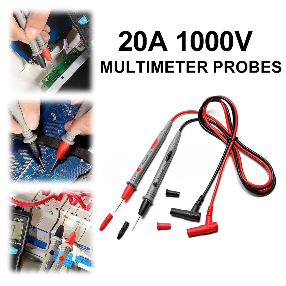 20A 1000V Probe Test Leads Pin for Digital Multimeter Needle Tip Multi Meter Tester Lead Probe Wire Pen Cable Wholesalesa