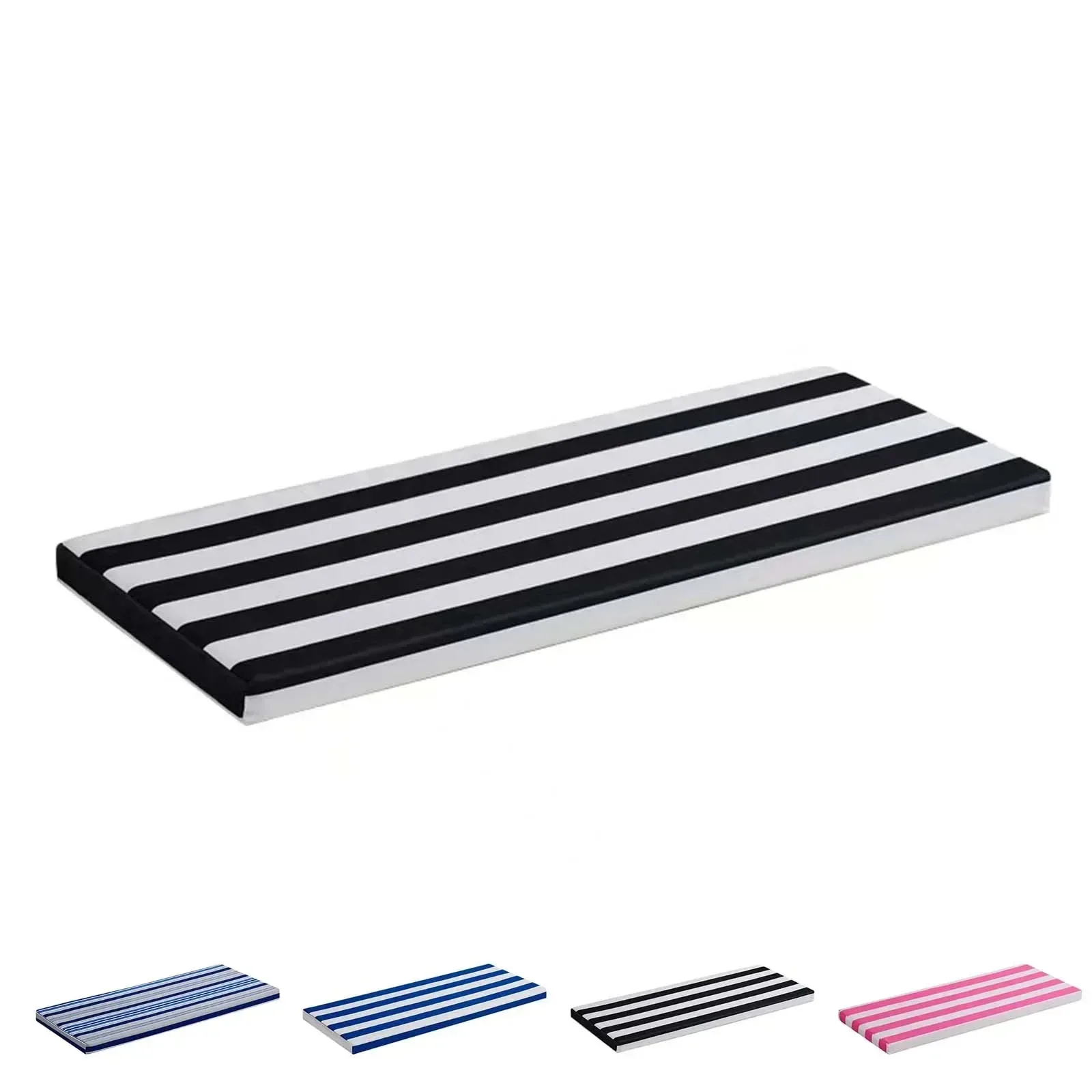 Outdoor Waterproof Custom Striped Bench Cushions Bay Window Chair Seat Pillow Cushions for Swing Backseat Garden Bench Seat