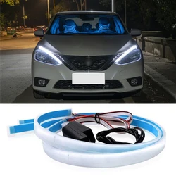 Clignotant flexible à LED pour voiture, lumière de sauna étanche, accessoires de décoration extérieure automatique, 12V, DRL, 2 pièces