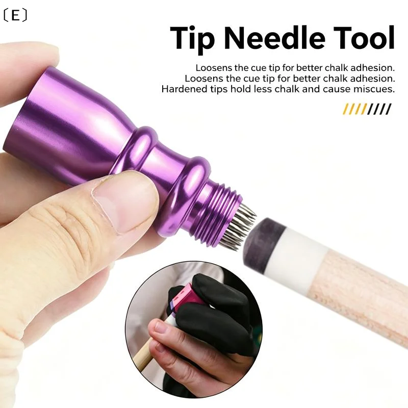 〔E〕Durable 3 in 1 Cue Tip Shaper Multifunctional Colorful Tip Trim Tool Professional Shaper Aerator Tapper Billiard Snooker Pool