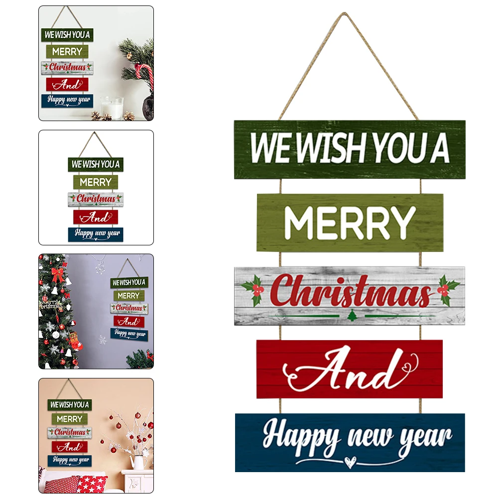 

Christmas Wooden Sign Decoration Ornament Door Hanging Decorate Seasonal Décor Xmas Ornaments