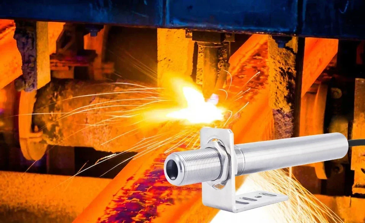 

Industry Oven 300c Heat Temp Metal Output 4-20mA IR Temperature Sensor