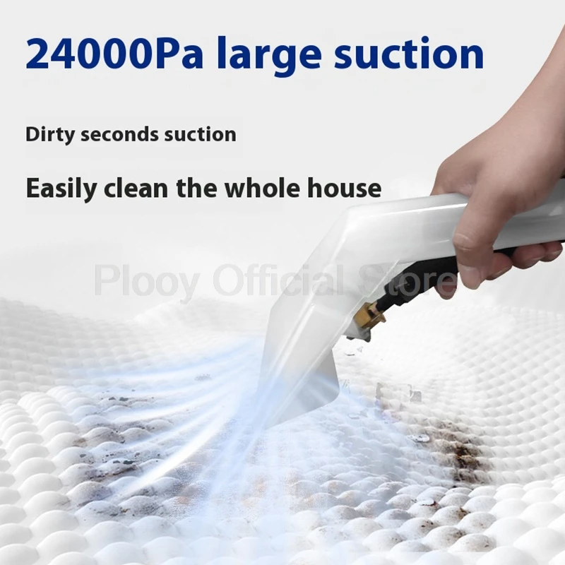 2500W Steam Spray Extract Machine Steam Cleaner 24000Pa Suction 7.5/12L Tank For Deep Cleaning Oil Stain Removal Sterilization