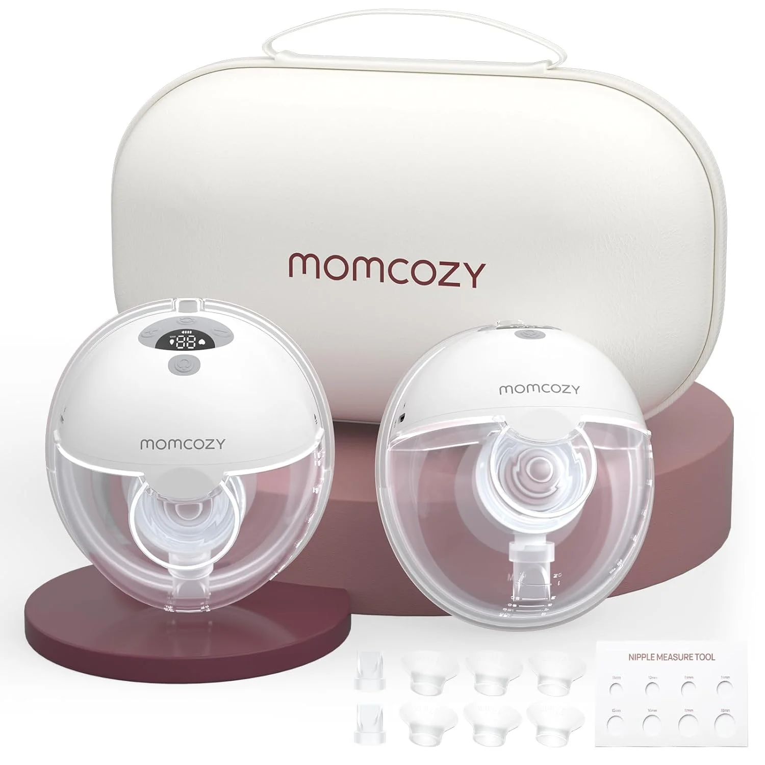 M5 Hand Free Breast Pump Wearable Milk Extractor Baby Mouth Double-Sealed Flange 3 Modes & 9 Levels Electric Breast Pump