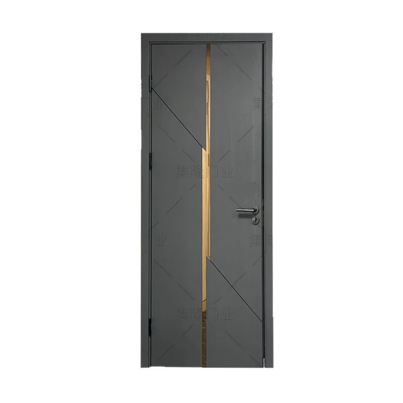 Sound insulation, moisture-proof, metal inlay series, paint-free bedroom set door, multi-layer