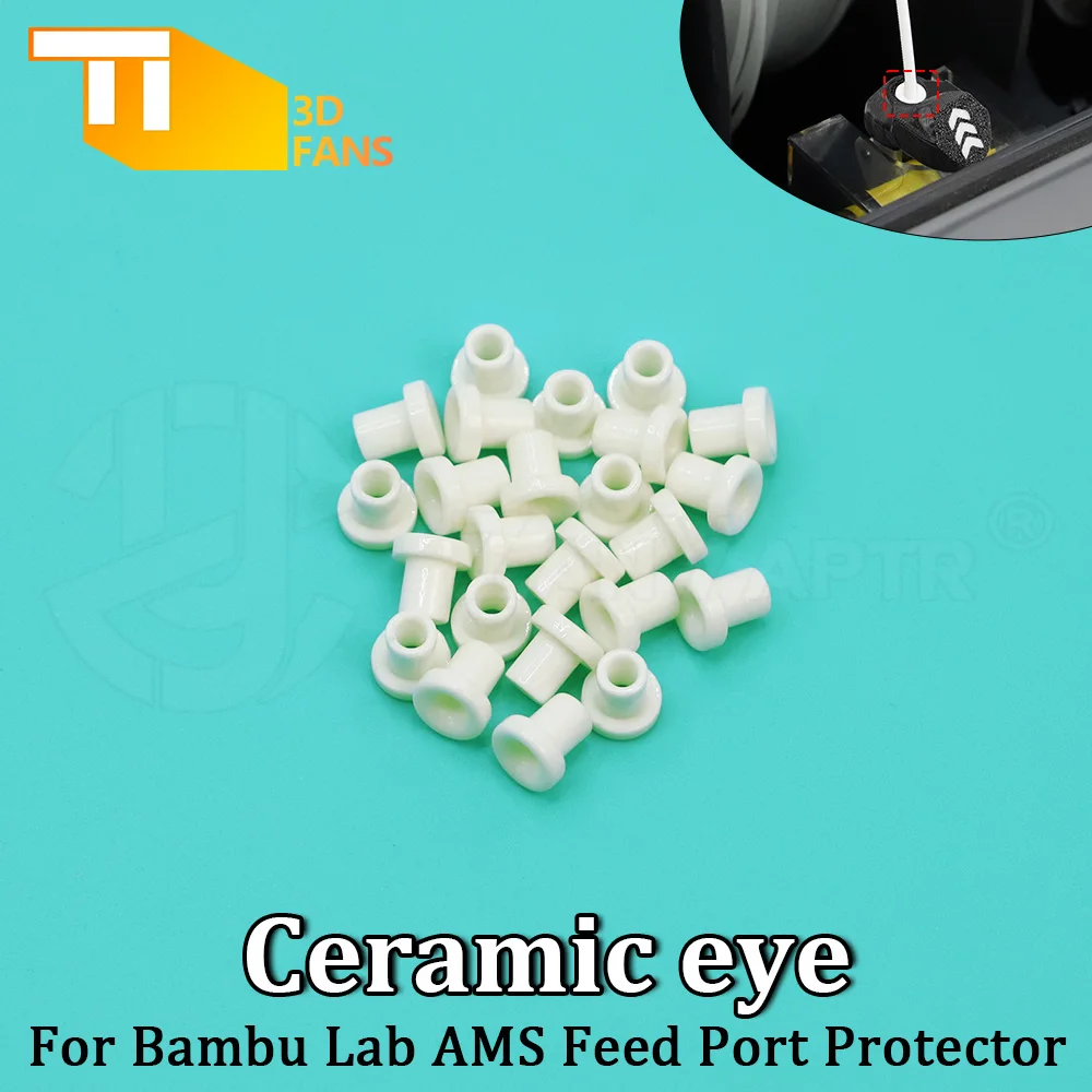 

Ceramic eye For Bambu Lab AMS Feed Port Protector Consumables protection 4pcs/8pcs Durable Anti-corrosion for 3D printer parts