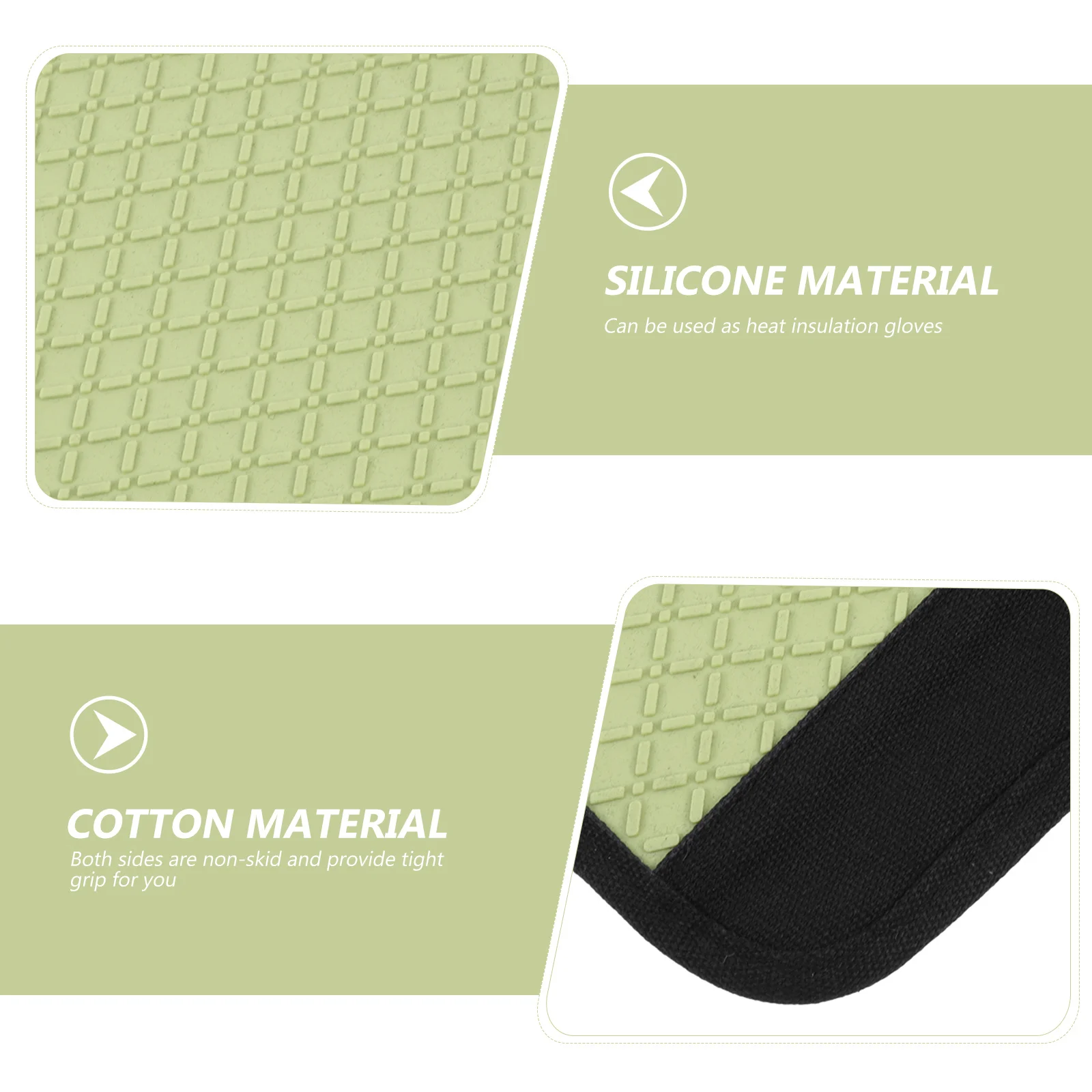 

1Pcs Heat Resistant Silicone Oven Mitt Kitchen Pot Holders Hot Pad Baking Glove Nonslip Heat Insulation Place Mat