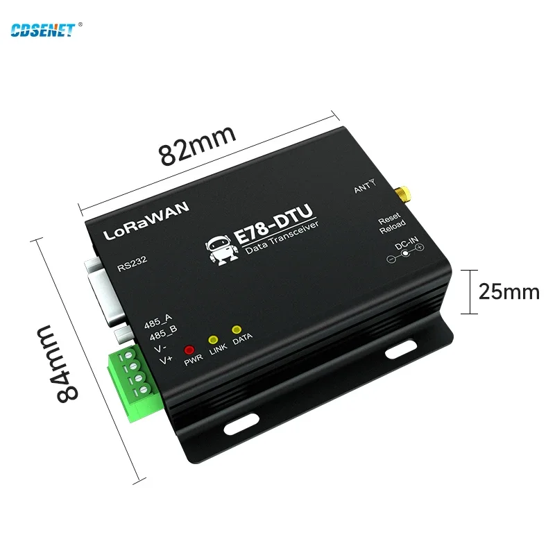 868/915MHz لوراوان بوابة لاسلكية البيانات الإرسال والاستقبال CDSENET E78-DTU(900LN22) RS232 RS485 22dbm 3 كجم OTAA ABP AT القيادة