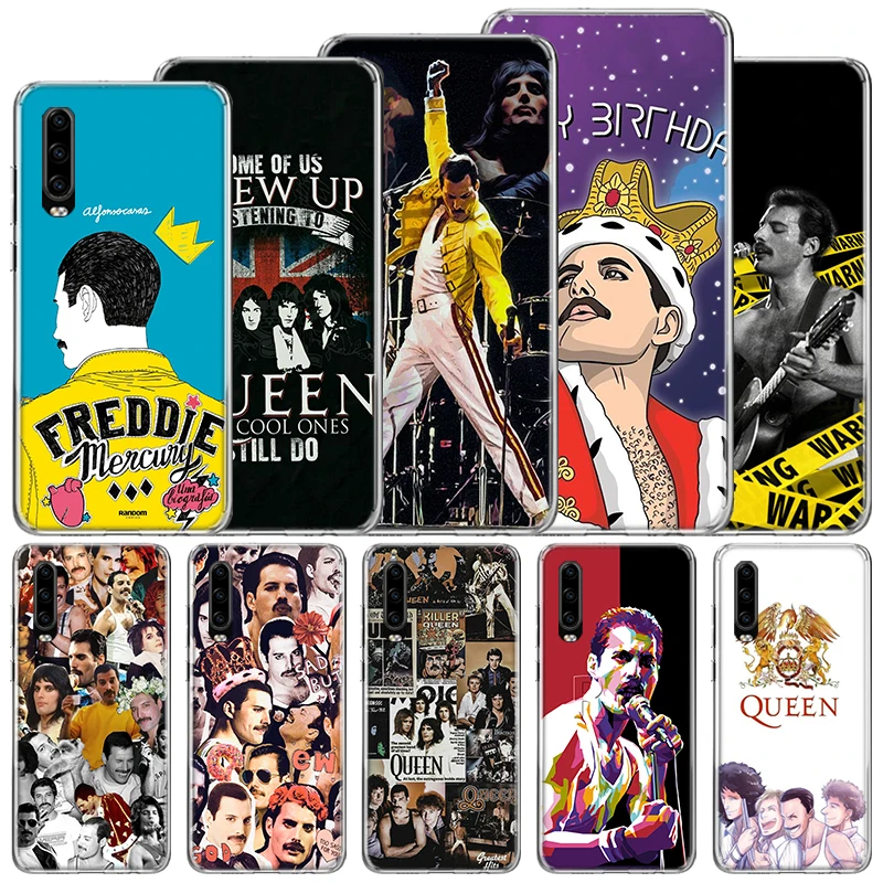 Rock Funky Freddie Mercury Queen Soft Case For Huawei P30 Lite P40 P20 P10 P50 Pro Phone Cover Mate 20 30 40 10 P30Lite Shell Fu