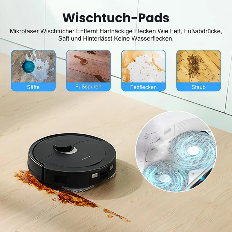 A86I-อุปกรณ์เสริมสําหรับ Roborock Qrevo Master เครื่องดูดฝุ่นหุ่นยนต์พร้อมแปรงหลัก,ผ้าเช็ดทําความสะอาด,ตัวกรอง HEPA,ถุงเก็บฝุ่น,แปรงด้านข้าง