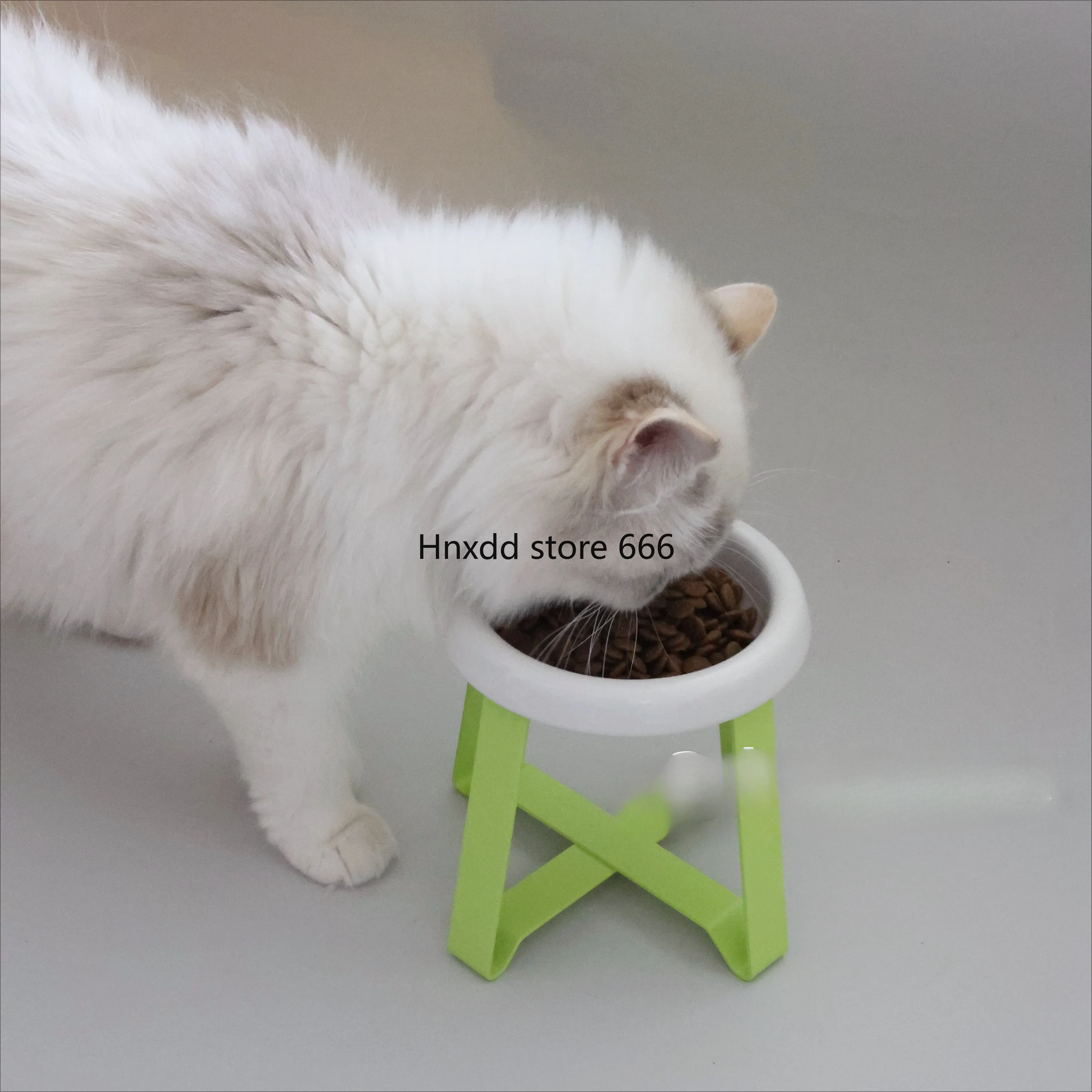 Pet tall bowl holder protection cervical spine cat and dog food bowl ceramic stainless steel