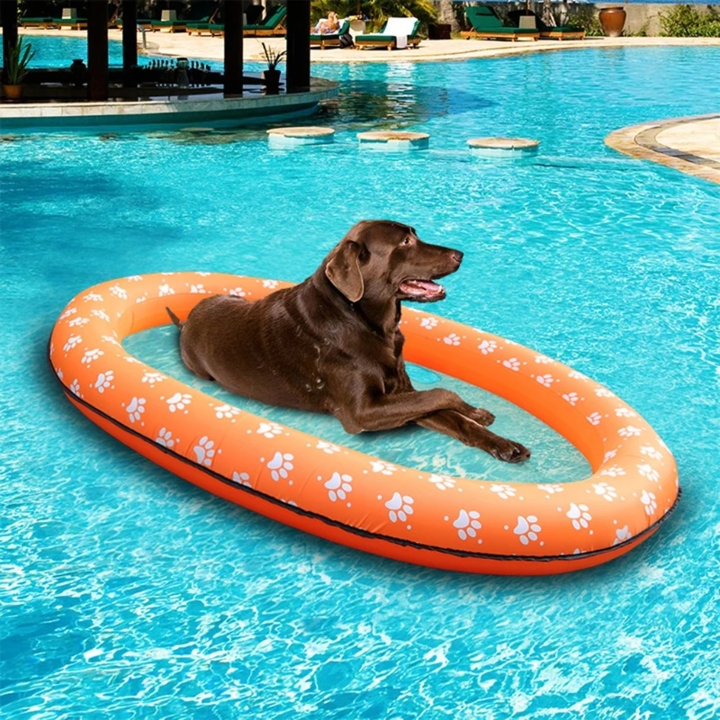 Flotador para perros para piscina, flotador inflable para natación perros para cachorros, balsa flotante para