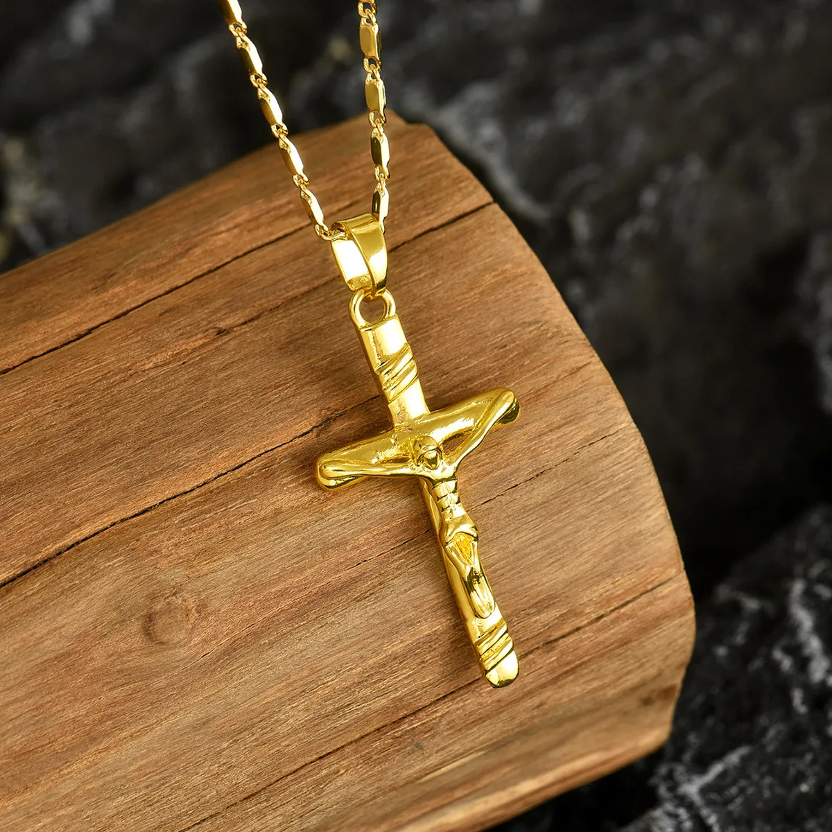 Lüks 24 Ayar 9999 Saf Altın Ge - Cross Pendant Necklace Gold incelemesi ve fiyatı