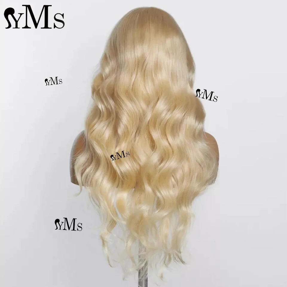 Real Raw Blonde Wave Lace Front Human Hair Wigs YMS Highest Grade 613 Blonde 13x4 Lace Front 5x5 Lace Closure Wavy Wig For Women