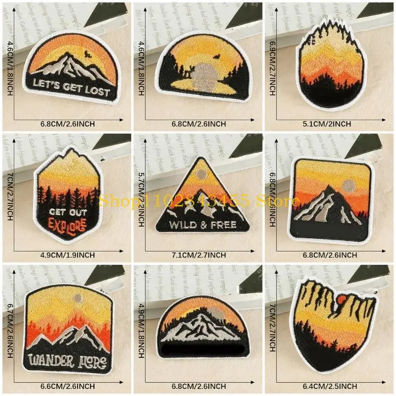 49MC 9lots Charm Appliques Patches Unique Apparels Stage Performances Wear Patches for Creative on Apparels and Accessories