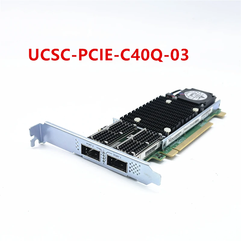 

UCSC-PCIE-C40Q-03 Двухпортовый виртуальный интерфейс QSFP 40 ГБ, оригинальный для серверного промышленного компьютера, ПК