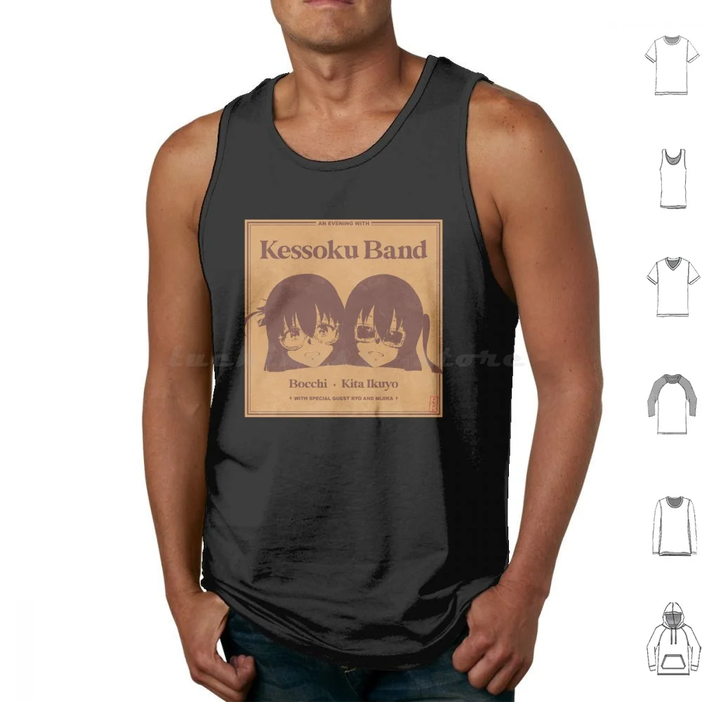 Kessoku After Last Night Tank Tops Vest Sleeveless Bocchi The Kessoku Kessoku Band Anime Japan Japanese Distortion Parody