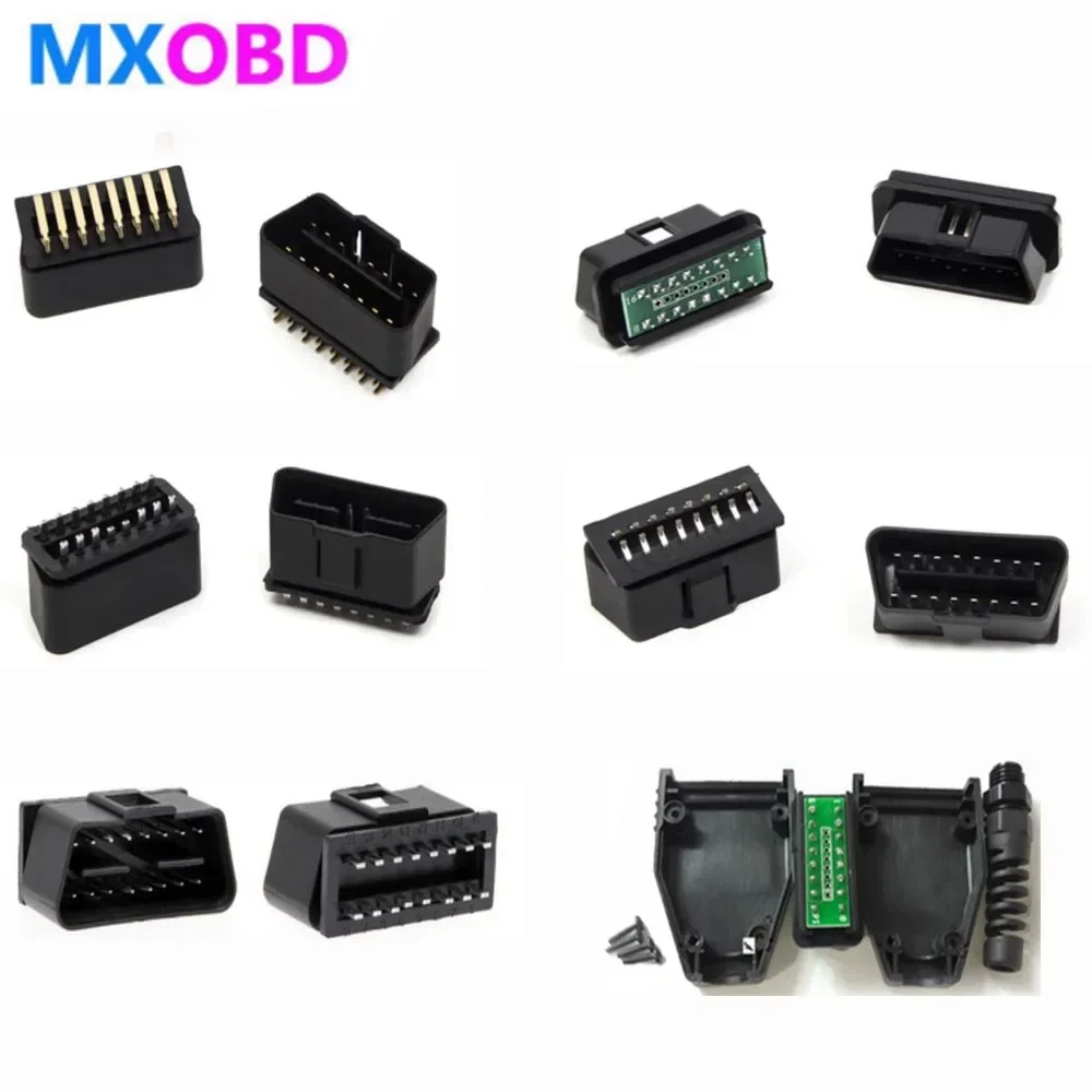 

7 стилей OBD 16-контактный автомобильный разъем OBD2 16-контактный штекер OBD II OBD2 диагностический инструмент кабельный разъем с чехлом