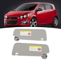 1 par de visera solar izquierda derecha con espejo de repuesto para Chevy Sonic Aveo 2012 a 2016 visera solar gris del lado izquierdo del conductor