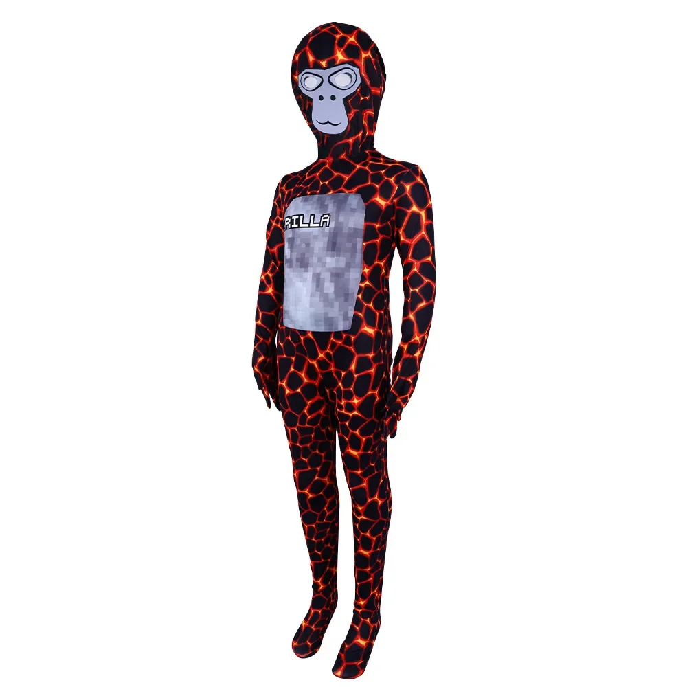 Gorilla Tag Halloween Game Lava Orangutan Cosplay One-piece Tights Stage Costume