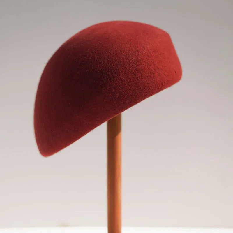 Beret francuski styl damskie czapki zimowe formalne kaszkiet wełniane filcowe Beret Derby gładka czapka damski imprezowy kościół szykowny kapelusz Fedora