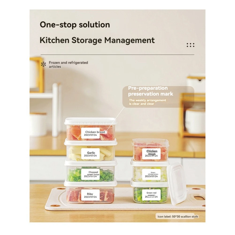 TTKK-NIIMBOT B21/B1/B203/B3S용 냉동 라벨 용지는 저온에 강합니다. Down-18 ° C 주방/냉동고 캐비닛용