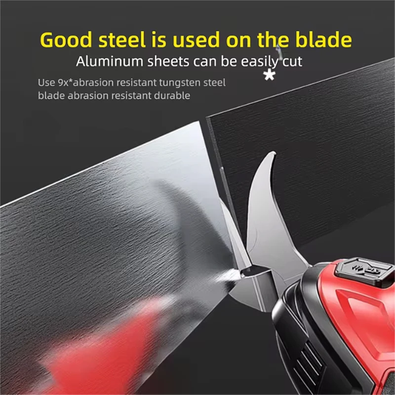 JH Cordless Electric Fabric Scissors Cutter 4.2V 2000mAh LED for Leather Carpet PVC