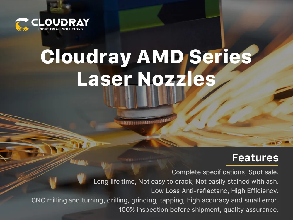Cloudray Laserschneiddüse AMD B Typ D25 H20 M12 Einzel-Doppel-Chrom-Düse für 1064 nm Faserschneidemaschine – Detail 1