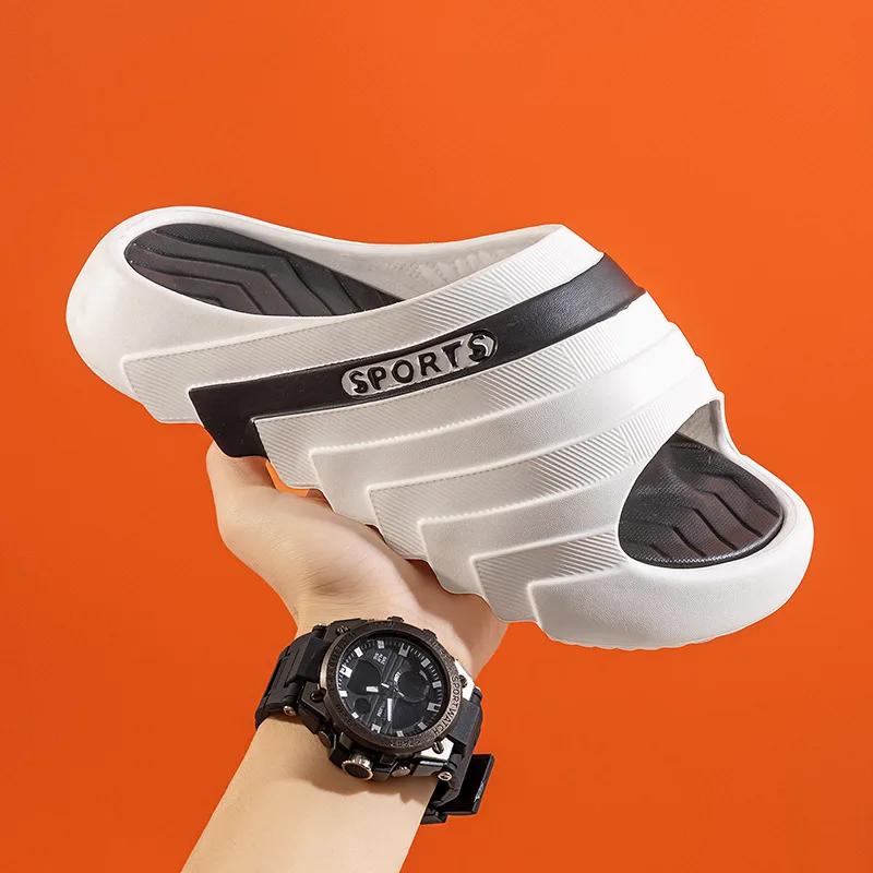 2026 Men's and Women's Couple New Sports Slippers Summer Indoor and Outdoor Thick Sole Basketball Anti slip Beach Sandals view 2