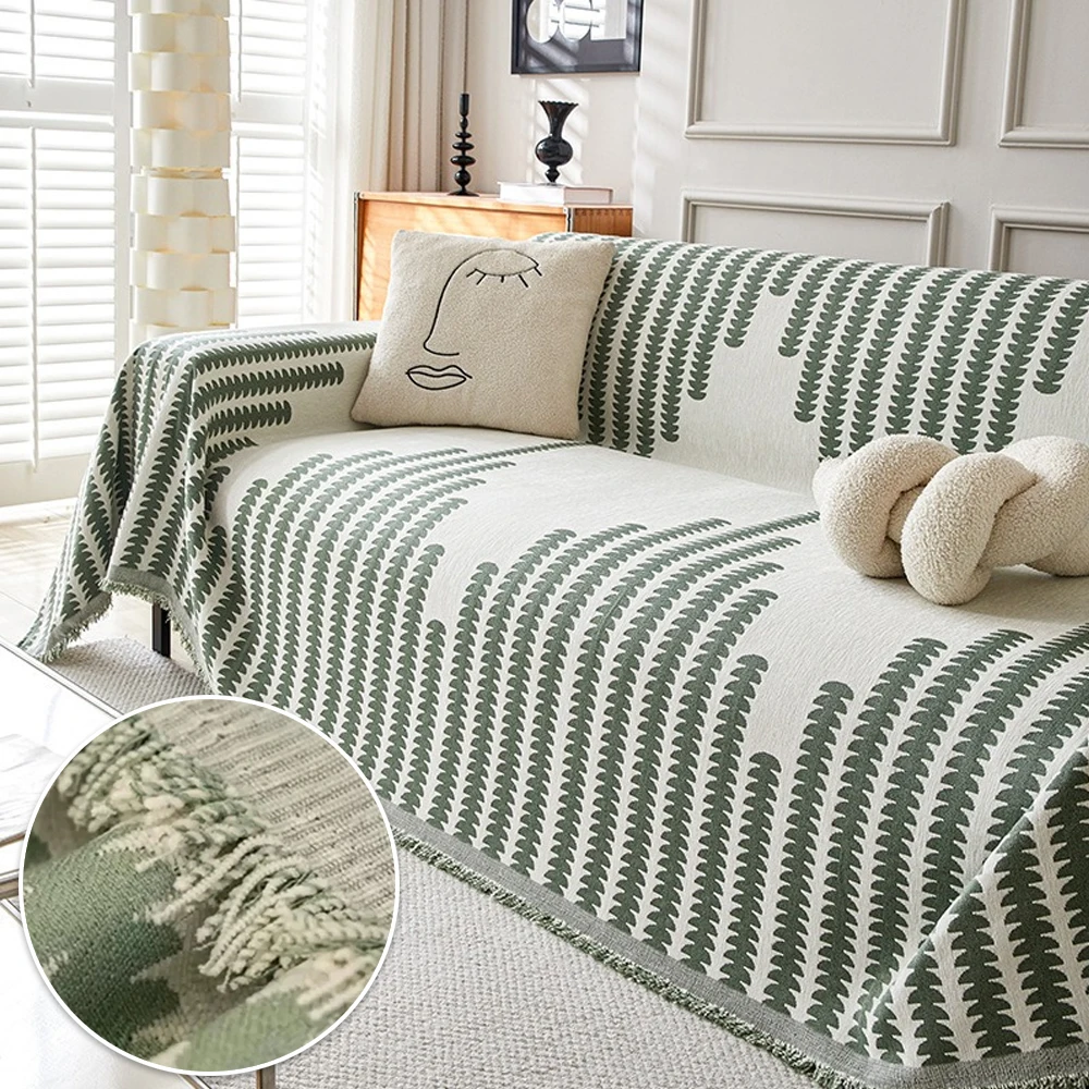 

Nordic High-end Feel Chenille Sofa Cushion Four Seasons Universal Couch Non Slip Blanket Cats Dogs Sofa Protector Couch Cover