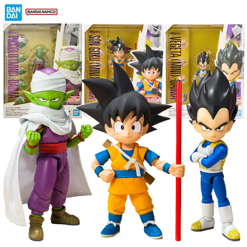 

Bandai Original Genuine Figure Dragon Ball Model Kit SHF Son Goku Vegeta Piccolo MINI DAIMA Collection Action Figure Model Toys