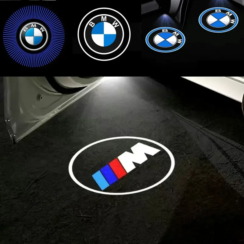 

2P car door LED welcome lamp is suitable for BMW mx1x3x5x7x6 logo projection wireless automatic induction projection badge lamp.