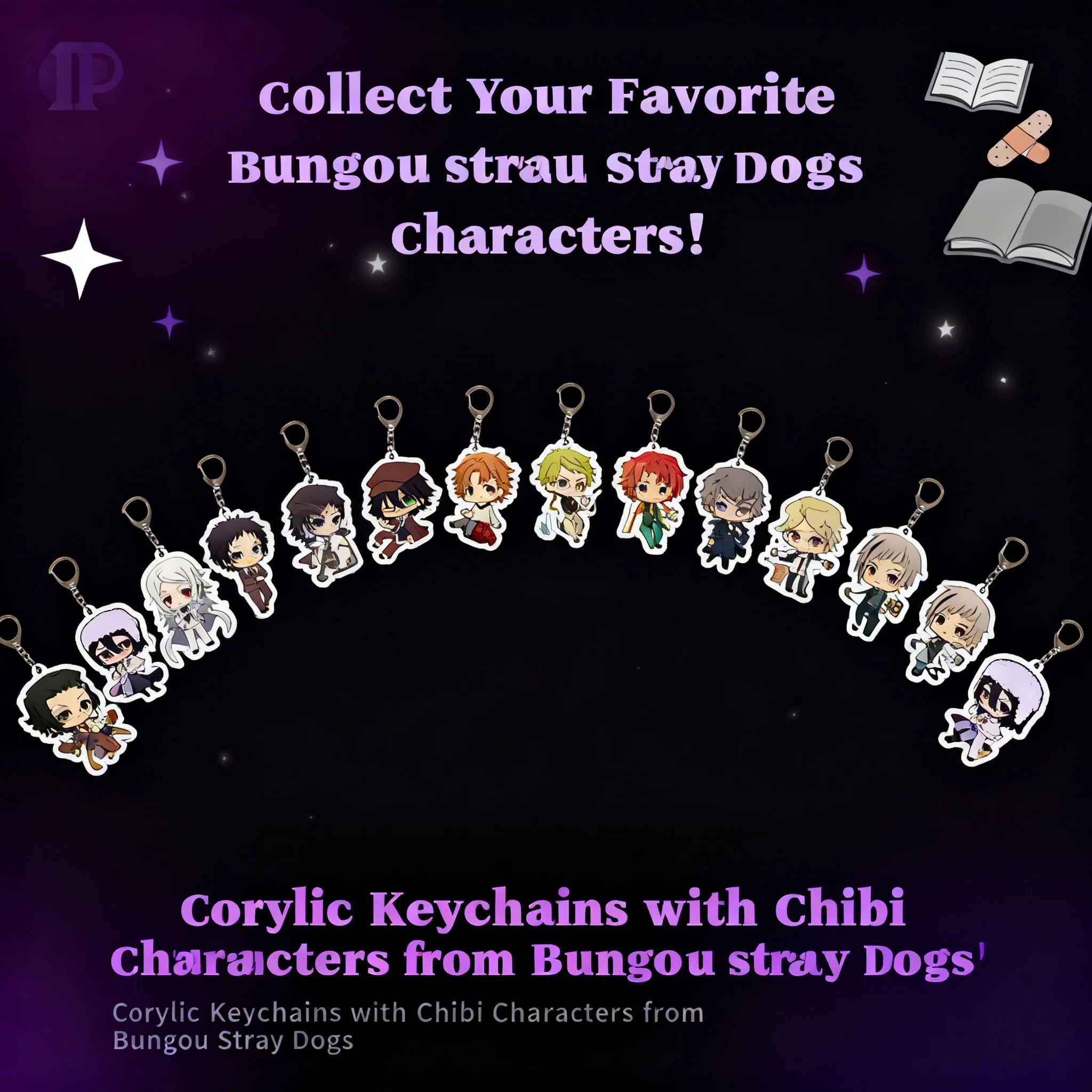 Llavero de acrílico de anime Bungou Stray Dogs Dazai Osamu Nakajima Atsushi, accesorios para mochila de estudiante, compras transfronterizas