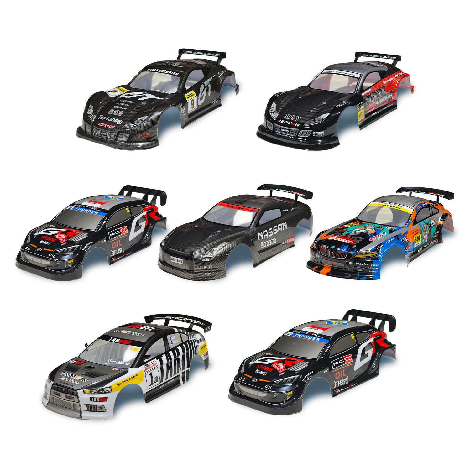 1/10 RC Drift Car Body Shell PVC Material Remote Control Car  for 1/10 Remote Control Racing Car Model Universal Accessories