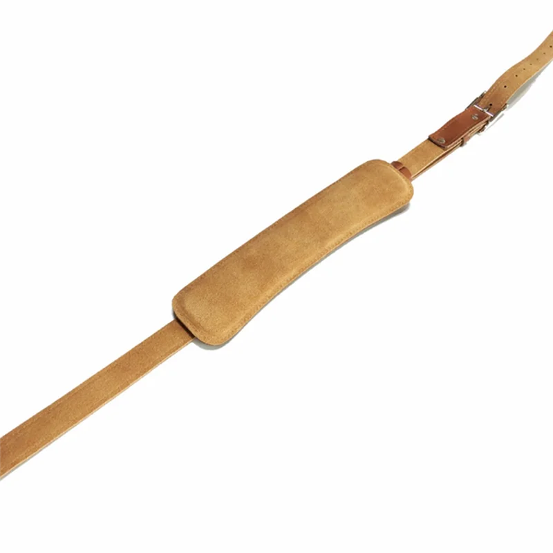 

AA75-2X прочный кожаный и металлический ремень с пряжкой для электрогитары, ремень на плечо, регулируемые винтажные ремни для гитары-коричневого цвета